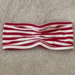Red and White Striped Bandeau